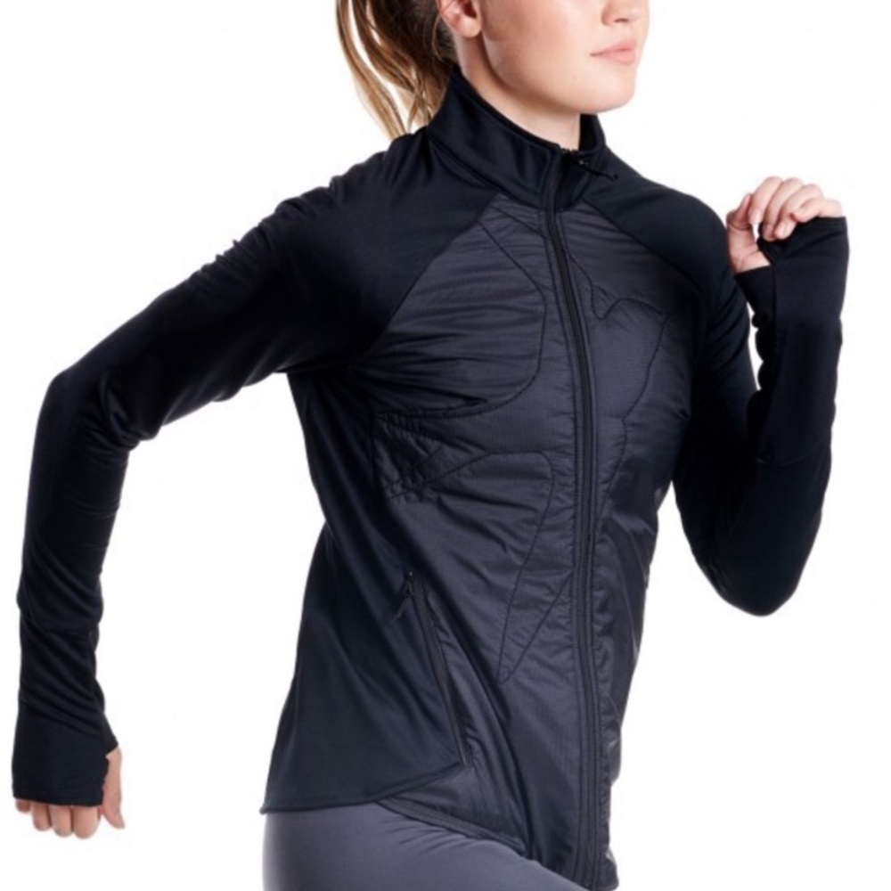 Oiselle Black Flyout Full Zip Jacket | Size XS